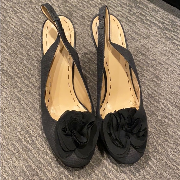 Nine West snakeskin sling back platform heels 👠 - Picture 2 of 6